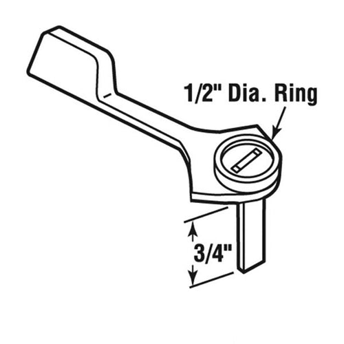 Sliding Door Thumb Turn Latch Lever 1-¼ Inch to 1-¾ Inch Doors - Sliding Door Thumb Turn Latch Lever 1-¼ Inch to 1-¾ Inch Doors