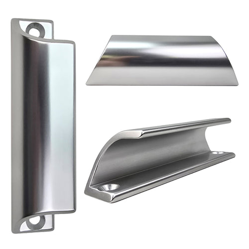 HOPPE Small Pull Handle for Patio Doors - Silver - HOPPE Small Pull Handle for Patio Doors - Silver