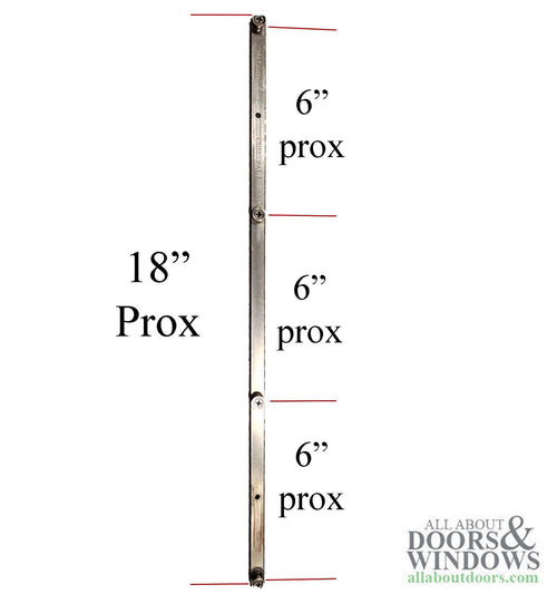 18.2 (462mm)  Lock bar  4 Roller Stainless Steel - 18.2 (462mm)  Lock bar  4 Roller Stainless Steel