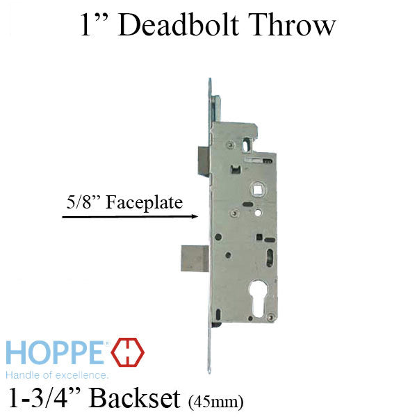 Hoppe Mortise Single Point Lock with Rotation Limiter 1 Inch Deadbolt Throw 45/92 Gear - Hoppe Mortise Single Point Lock with Rotation Limiter 1 Inch Deadbolt Throw 45/92 Gear