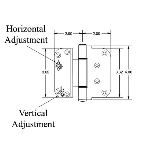 Adjustable Hinge Inswing Door 3-5/8x 4 All In One - Adjustable Hinge Inswing Door 3-5/8x 4 All In One