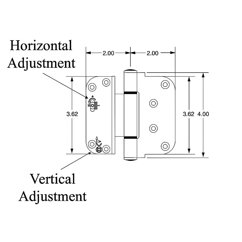 Adjustable Hinge Inswing Door 3-5/8x 4 All In One - Adjustable Hinge Inswing Door 3-5/8x 4 All In One