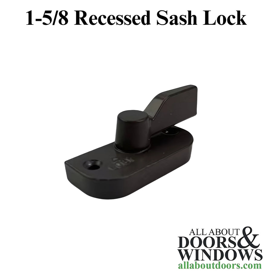 Bronze Recessed Sash Lock, Left Hand, 1-5/8