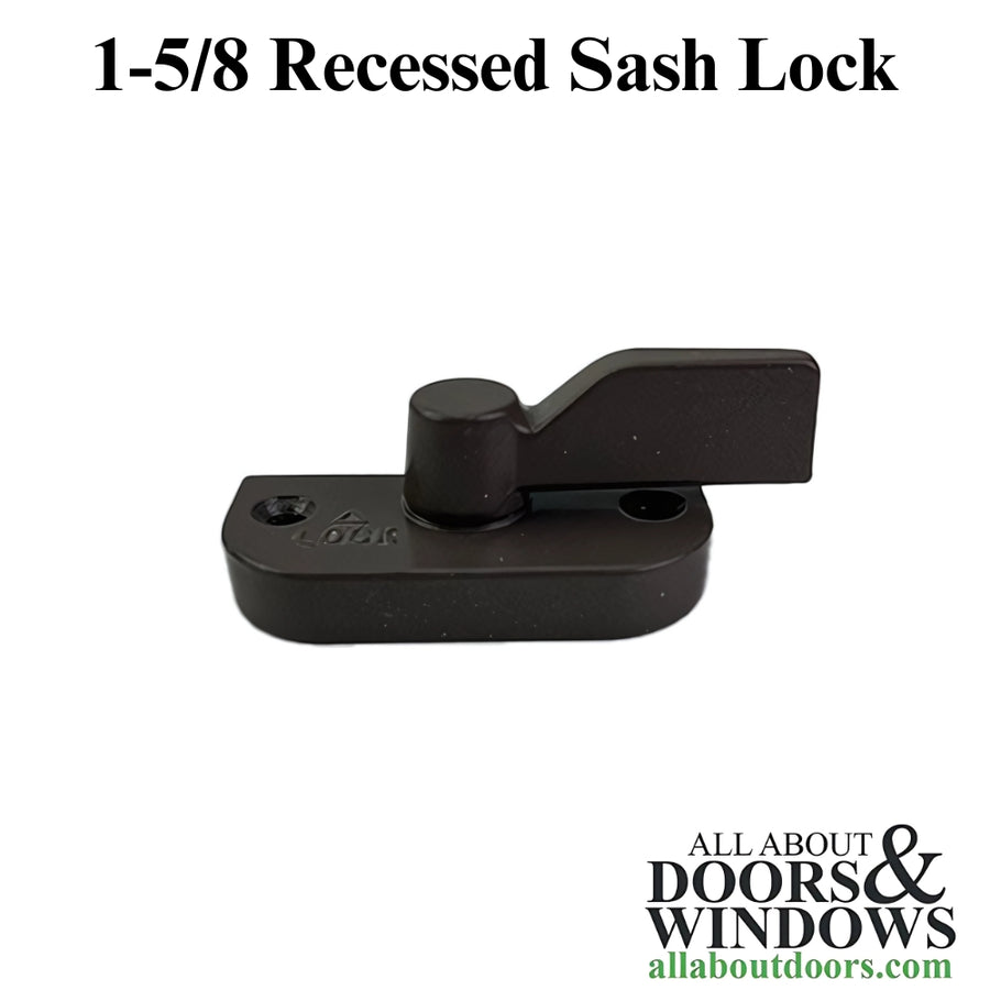 Bronze Recessed Sash Lock, Left Hand, 1-5/8