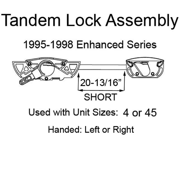 Andersen Enhanced Casement Concealed Short Tandem Dual Sash Lock Right Hand - Andersen Enhanced Casement Concealed Short Tandem Dual Sash Lock Right Hand