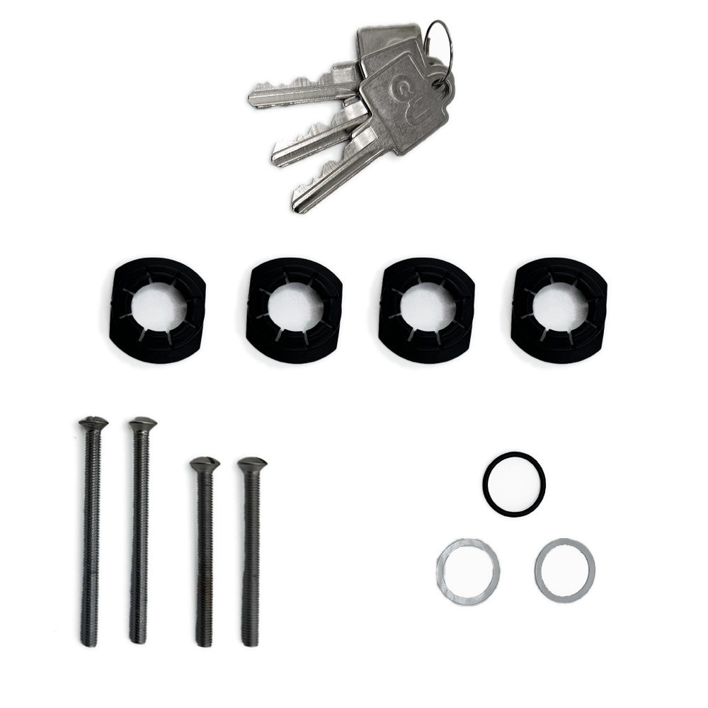 G-U Capri Handle & 45mm Plate, Active, Keyed with Thumbturn (Handle Below Cylinder) Choose Color - G-U Capri Handle & 45mm Plate, Active, Keyed with Thumbturn (Handle Below Cylinder) Choose Color
