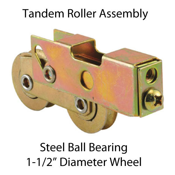 Vinyl Sliding Patio Door Tandem Roller 1.5 Inch Steel Wheel Diameter - Vinyl Sliding Patio Door Tandem Roller 1.5 Inch Steel Wheel Diameter