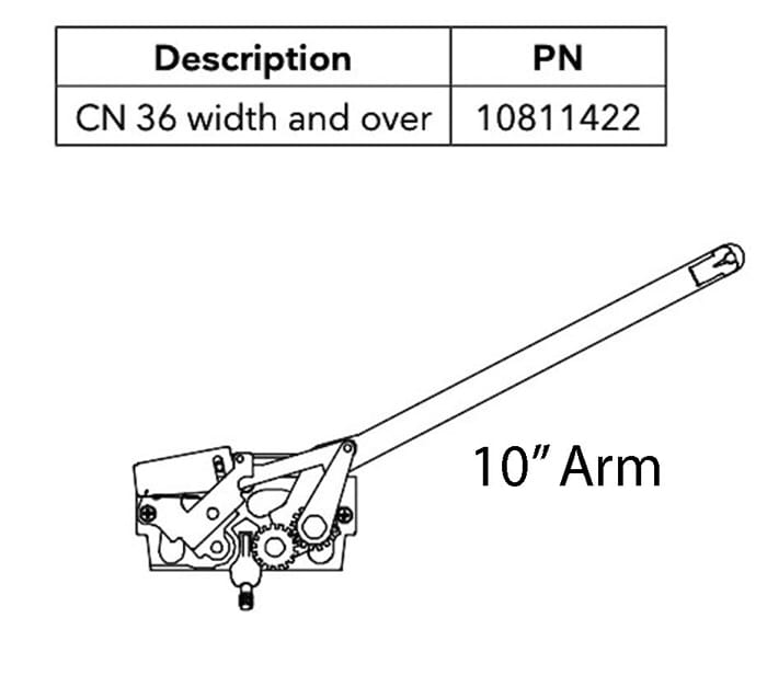 Marvin Roto Awning Window Operator Op O Lock Roto Gear 36 Inch or Wider Sashes - Marvin Roto Awning Window Operator Op O Lock Roto Gear 36 Inch or Wider Sashes