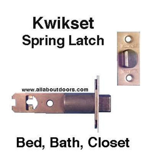 Kwikset Springlatch, 2-3/4, Square Face - Brass - Kwikset Springlatch, 2-3/4, Square Face - Brass