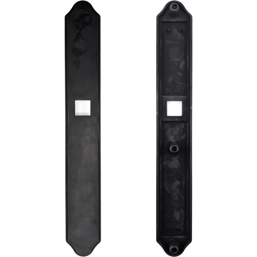 Hoppe M217N Dummy Backplate, Exterior with Square Hole - Oil Rubbed Brass - Hoppe M217N Dummy Backplate, Exterior with Square Hole - Oil Rubbed Brass
