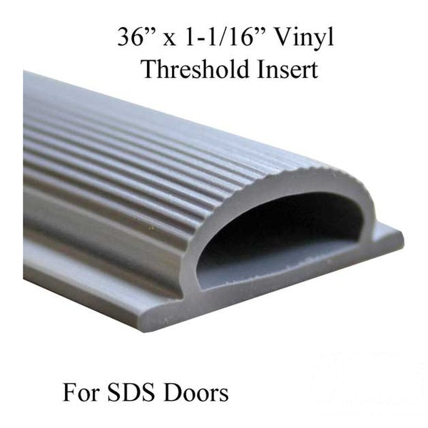 36 Inch by 1-1/16 Inch Vinyl Threshold Replacement Insert for SDS Doors - Gray - 36 Inch by 1-1/16 Inch Vinyl Threshold Replacement Insert for SDS Doors - Gray
