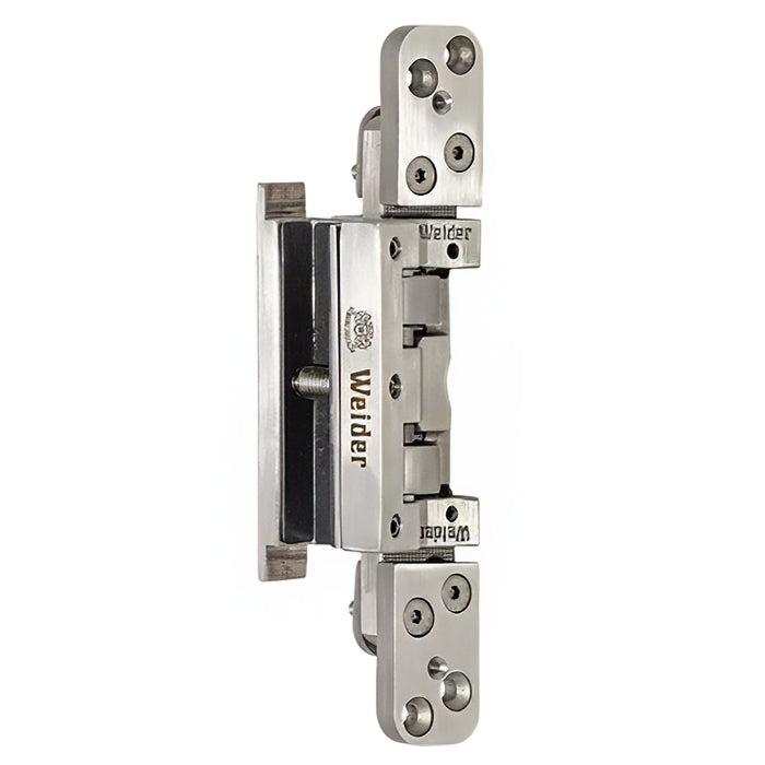 2D Concealed Glass Hinge, Stainless Steel - 2D Concealed Glass Hinge, Stainless Steel