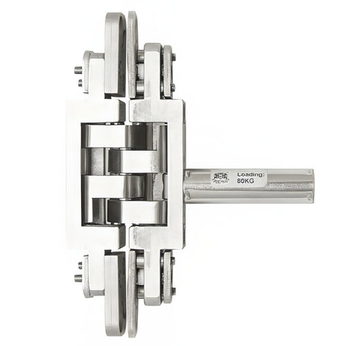 3D Adjustable Concealed Hinge - 80Kg Self-Close Function, Stainless Steel - 3D Adjustable Concealed Hinge - 80Kg Self-Close Function, Stainless Steel