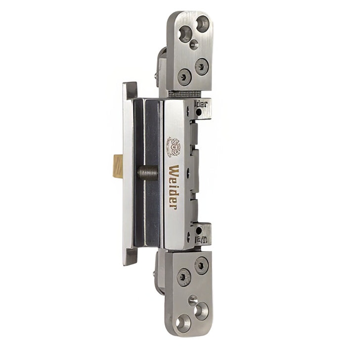 2D Concealed Glass Hinge - Hold Open Function, Stainless Steel - 2D Concealed Glass Hinge - Hold Open Function, Stainless Steel