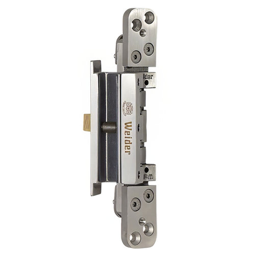 2D Concealed Glass Hinge - Hold Open Function, Stainless Steel - 2D Concealed Glass Hinge - Hold Open Function, Stainless Steel