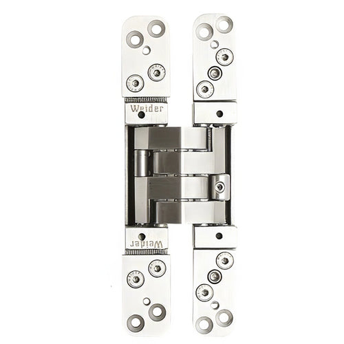 3D Adjustable Concealed Hinge - Hold Open Function, Stainless Steel - 3D Adjustable Concealed Hinge - Hold Open Function, Stainless Steel
