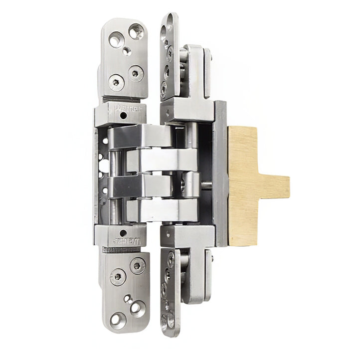 3D Adjustable Concealed Hinge - Hold Open Function, Stainless Steel - 3D Adjustable Concealed Hinge - Hold Open Function, Stainless Steel