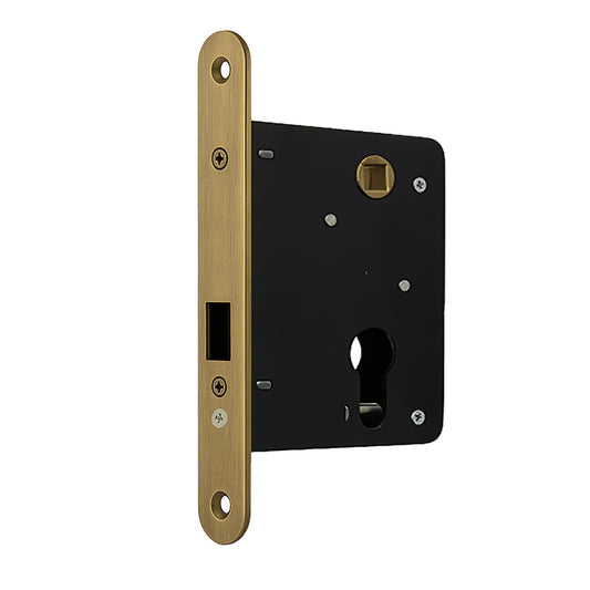Mortise Lock With 2 Inch Hub For Sliding Doors Satin Chrome Mortise Lock