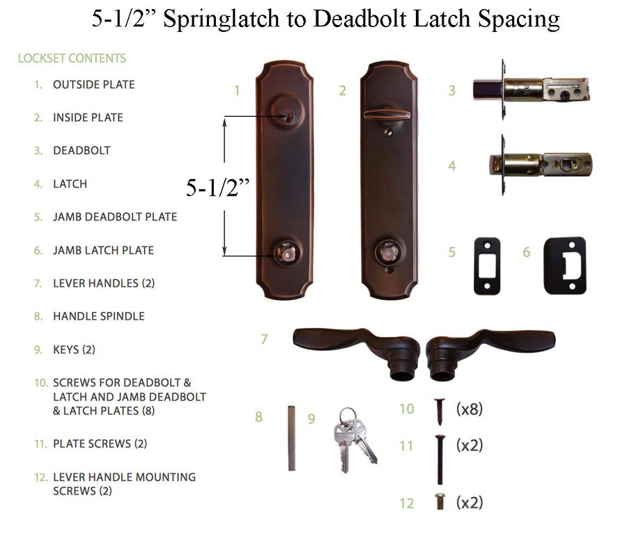 Signature Active Keyed Handleset with Deadbolt, 5-1/2