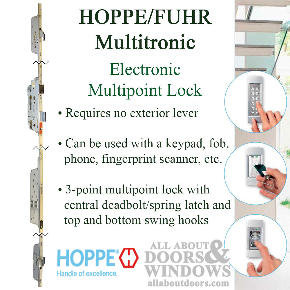 16mm Multitronic Keyless Electronic Multipoint Locking Swinghook System 35/92 LH - 16mm Multitronic Keyless Electronic Multipoint Locking Swinghook System 35/92 LH