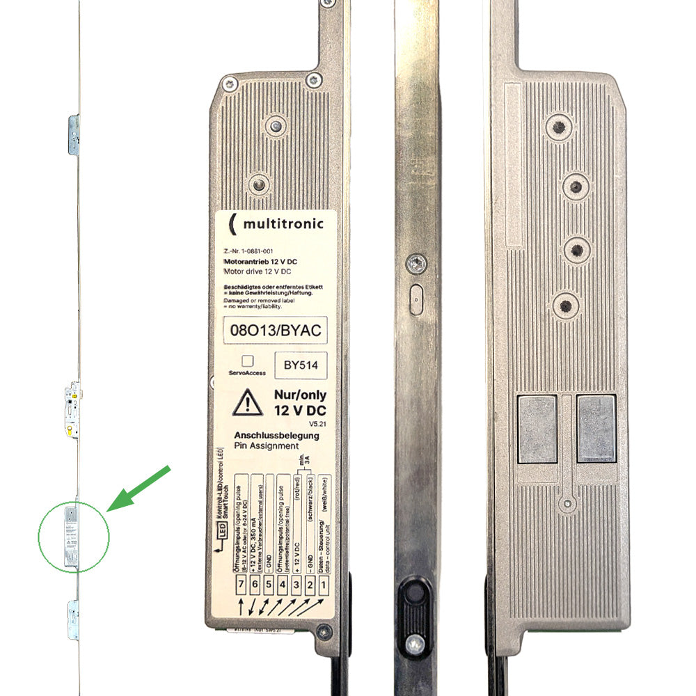 16mm Multitronic Keyless Electronic Multipoint Locking Swinghook System 35/92 LH - 16mm Multitronic Keyless Electronic Multipoint Locking Swinghook System 35/92 LH