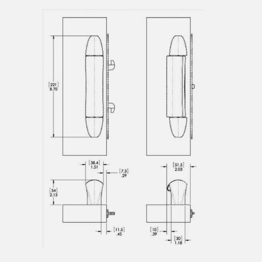 Assa Abloy INTUITION® Keyed Push Pull Sliding Door Lock Handle Set - Assa Abloy INTUITION® Keyed Push Pull Sliding Door Lock Handle Set