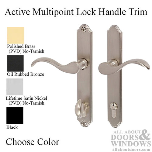 Multi-point Lock Handle Trim, 6109 Active - Choose Color - Multi-point Lock Handle Trim, 6109 Active - Choose Color