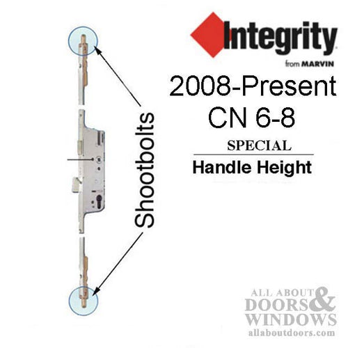 Integrity Active 45/92 Multipoint Lock, CN 6-8, Shootbolt - Stainless Steel - Integrity Active 45/92 Multipoint Lock, CN 6-8, Shootbolt - Stainless Steel