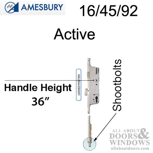 16mm P2000 Active Lower 45mm Backset Shootbolt - 16mm P2000 Active Lower 45mm Backset Shootbolt