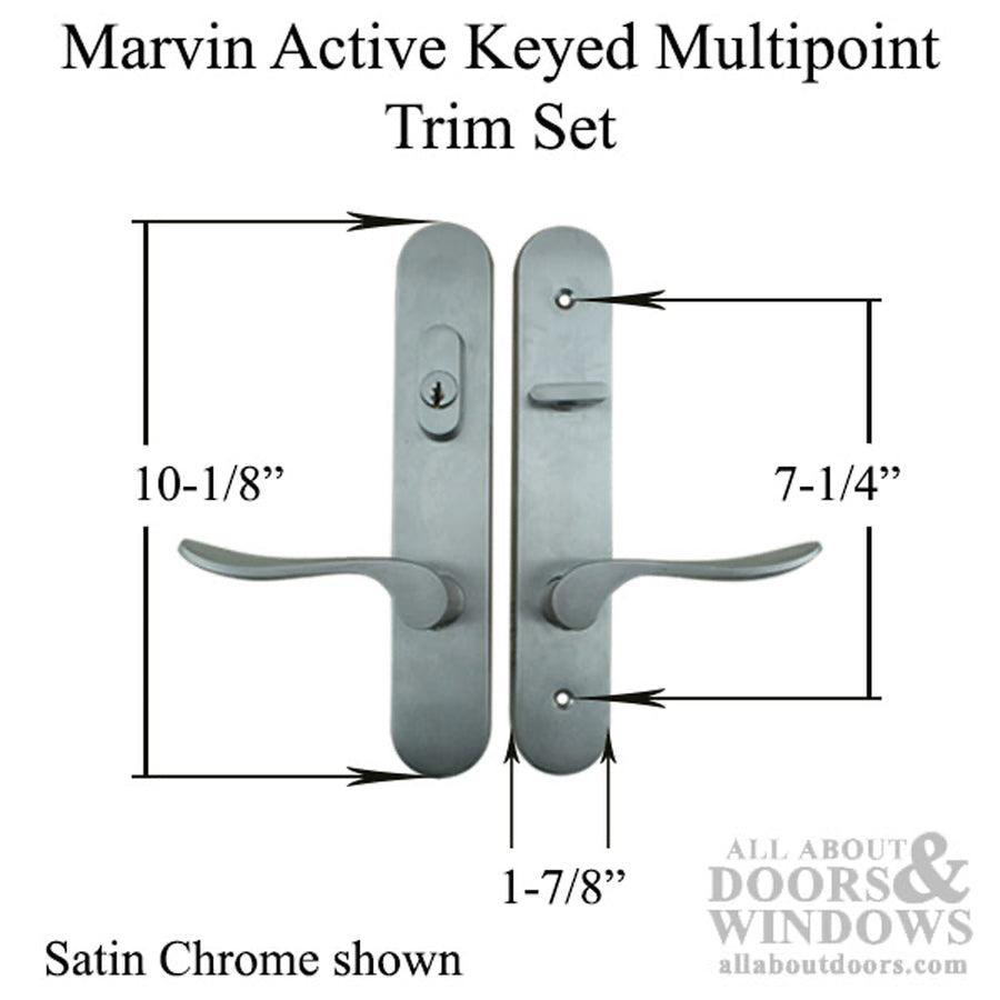 Marvin Active Keyed Multi-point Lock Trim for Hinged Door - Matte Black (Blemished) - Marvin Active Keyed Multi-point Lock Trim for Hinged Door - Matte Black (Blemished)