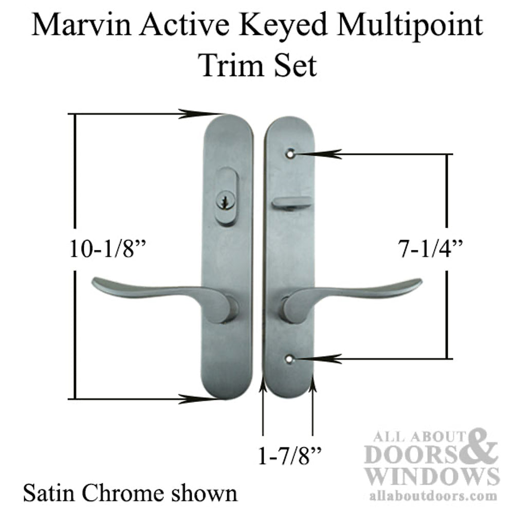 Marvin Active Keyed Multi-point Lock Trim for Hinged Door - Matte Black (Blemished) - Marvin Active Keyed Multi-point Lock Trim for Hinged Door - Matte Black (Blemished)
