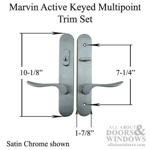 Marvin Active Keyed Multi-point Lock Trim for Hinged Door - Matte Black (Blemished) - Marvin Active Keyed Multi-point Lock Trim for Hinged Door - Matte Black (Blemished)