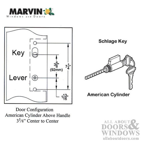 Marvin Active Keyed Multi-point Lock Trim for Hinged Door - Matte Black (Blemished) - Marvin Active Keyed Multi-point Lock Trim for Hinged Door - Matte Black (Blemished)