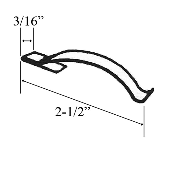 Tension Spring, Side Flat 3/16” x 2-1/2