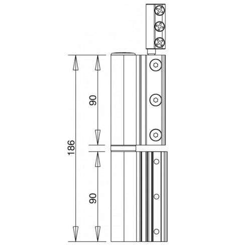 Terrace Door Clamp Hinge, 2 wings - Terrace Door Clamp Hinge, 2 wings