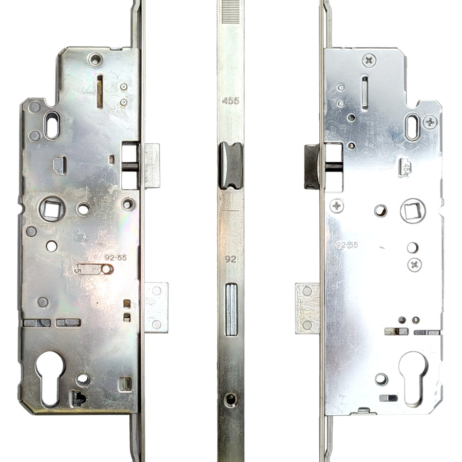 AGB Unitop 16mm Multipoint Lock 55/92 Active Assembly with Shootbolts, 41-5/16 inch handle height - Silver - AGB Unitop 16mm Multipoint Lock 55/92 Active Assembly with Shootbolts, 41-5/16 inch handle height - Silver
