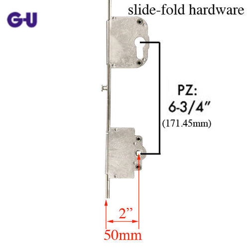 G-U Lockable Gear, 50mm backset slide-fold hardware - G-U Lockable Gear, 50mm backset slide-fold hardware