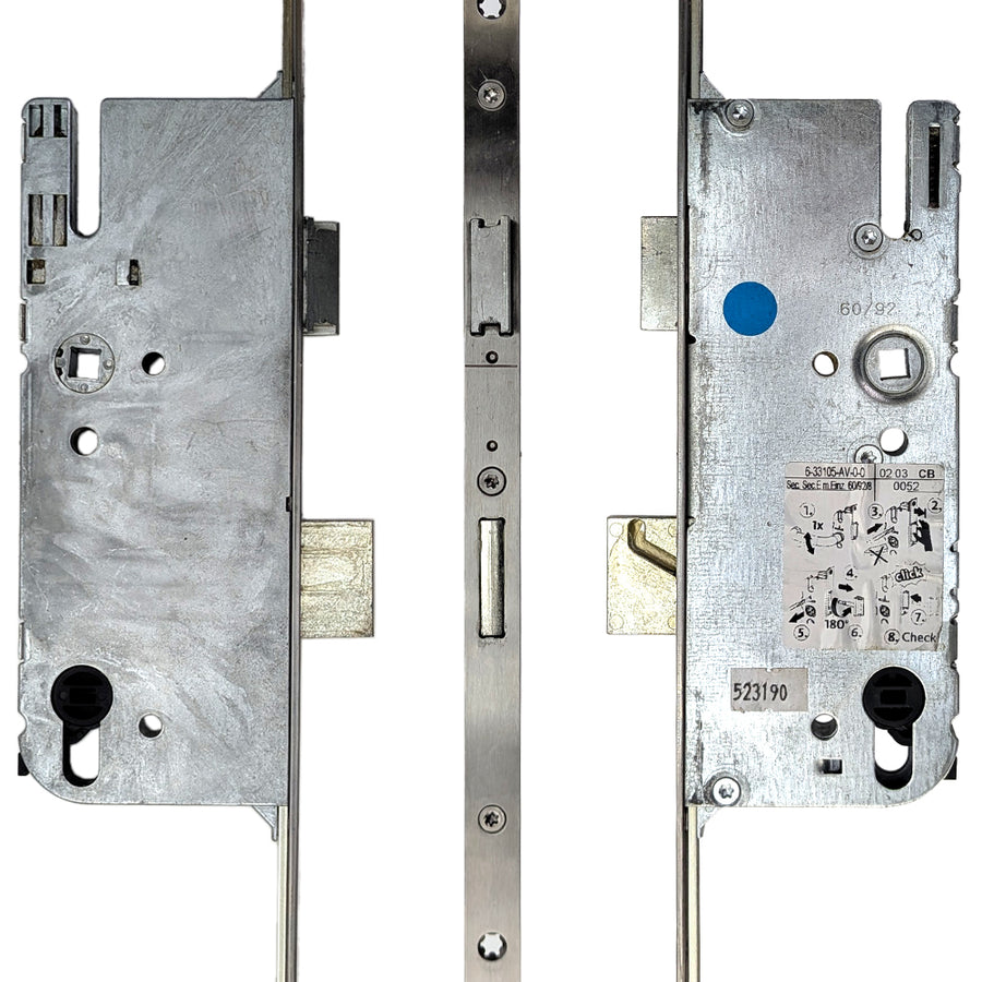G-U Cremona 60/92 Active Shootbolt 3-Point Lock - Stainless Steel - G-U Cremona 60/92 Active Shootbolt 3-Point Lock - Stainless Steel