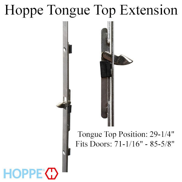 Hoppe 16mm Manual Top Extension, Tongue at 29.25