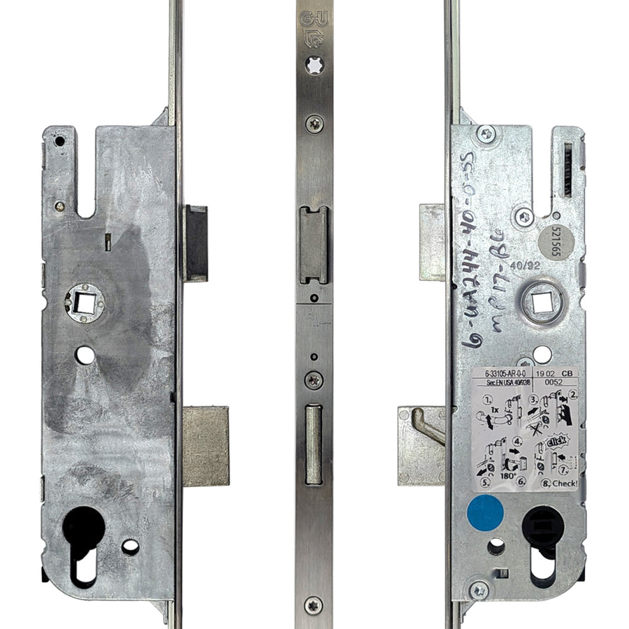 G-U Cremona 40/92 Active 3-Point Shootbolt Lock - Stainless Steel - G-U Cremona 40/92 Active 3-Point Shootbolt Lock - Stainless Steel