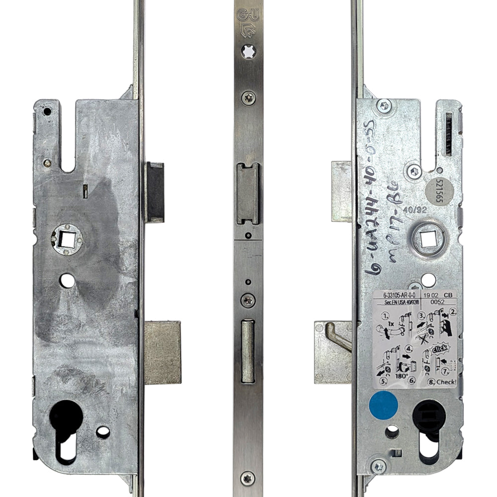 G-U Cremona 40/92 Active 3-Point Shootbolt Lock - Stainless Steel - G-U Cremona 40/92 Active 3-Point Shootbolt Lock - Stainless Steel