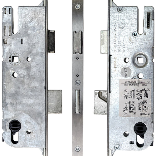 Cremona 45/92 Active Shootbolt, 3 Point lock,  G-U - Stainless Steel - Cremona 45/92 Active Shootbolt, 3 Point lock,  G-U - Stainless Steel