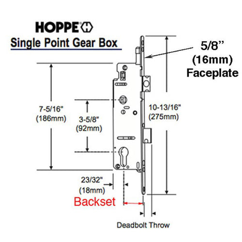 Fuhr Single Point Lock - 1-3/8 Backset - See Replacement Option - Fuhr Single Point Lock - 1-3/8 Backset - See Replacement Option