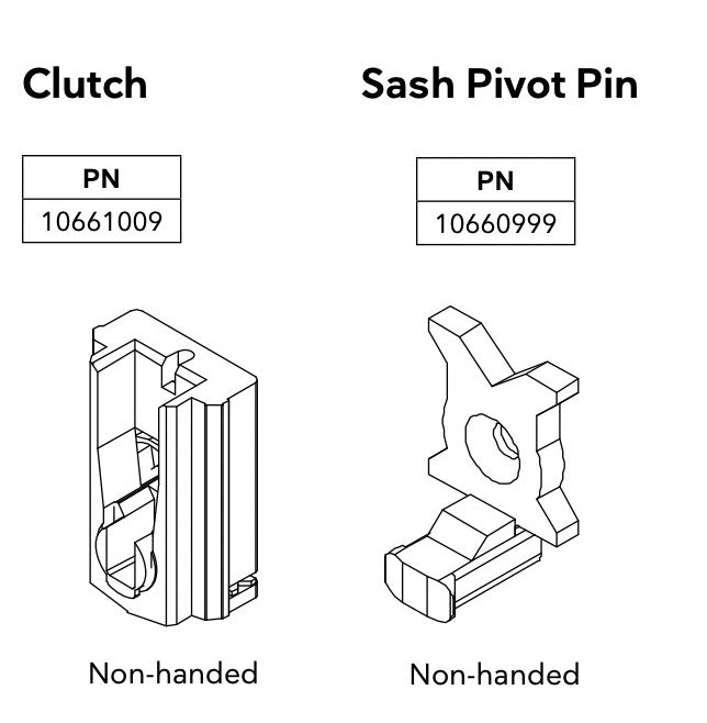 Marvin Pre 2006 Old Style Double Hung Clutch Pivot Lock Balance Shoe - Marvin Pre 2006 Old Style Double Hung Clutch Pivot Lock Balance Shoe