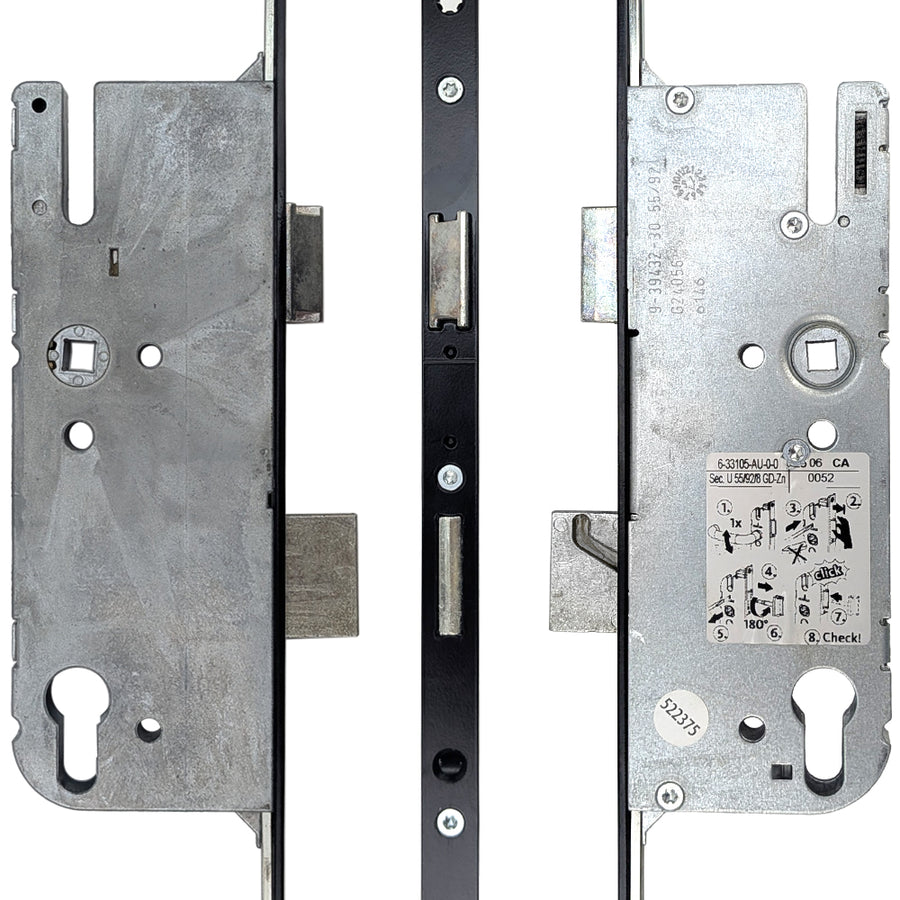 Cremona 55/92 Euro - Shootbolt, Active Mortise Lock - Black - Cremona 55/92 Euro - Shootbolt, Active Mortise Lock - Black