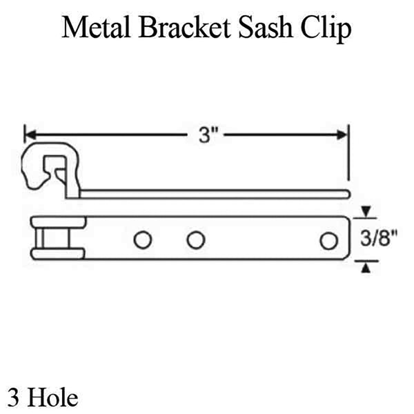 Sash Clip, Metal Bracket, 3