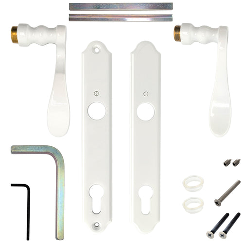 Hoppe M112PL/374N Munchen Traditional (Trim Only; No Cylinder) - White - Hoppe M112PL/374N Munchen Traditional (Trim Only; No Cylinder) - White