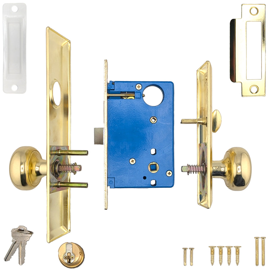 Imperial - Mortise 914 Lock - Bright Brass - Imperial - Mortise 914 Lock - Bright Brass