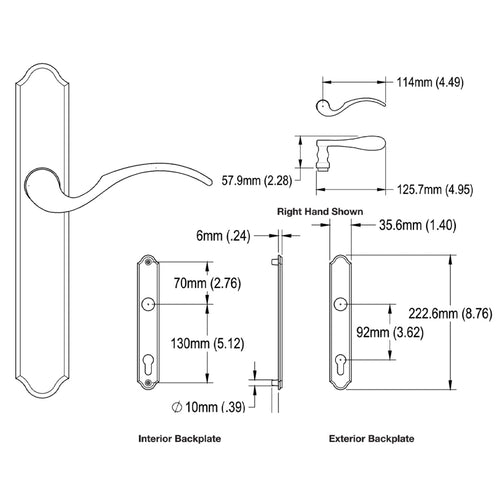 Hoppe M112PL/374N Munchen Traditional (Trim Only; No Cylinder) - White - Hoppe M112PL/374N Munchen Traditional (Trim Only; No Cylinder) - White