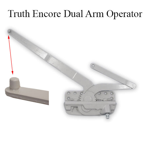 Truth 50.10 Encore Dual Arm Casement Operator with Stud, Left Hand - Truth 50.10 Encore Dual Arm Casement Operator with Stud, Left Hand
